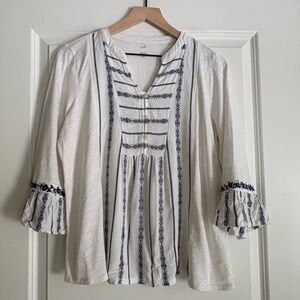 J.Jill 1/4 Button Women’s Top with 3/4 Sleeves